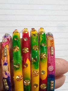 Colorful Indian Bangles - Set of 6