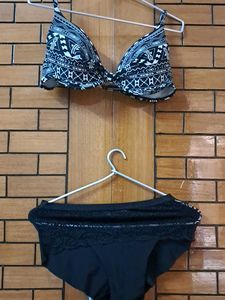 Combo Of Four  Padded  Hnm Bra N Panty