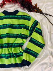 Green Striped Sweater