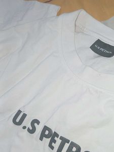 U.S. Petrol White Graphic Tee|OVER SIZED