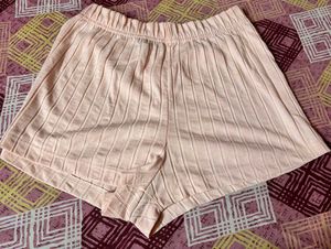 Peach Ribbed Shorts
