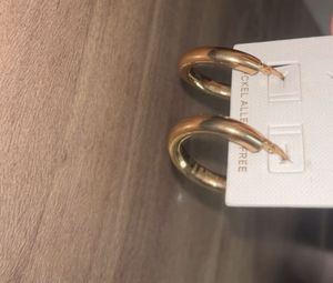 anti tarnish golden hoops new