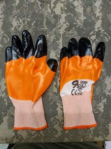 Safety Hand Gloves Orange And Black