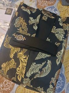 Black Banarasi Cordset