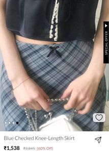 Baby Blue Pinteresty Bow Skirt