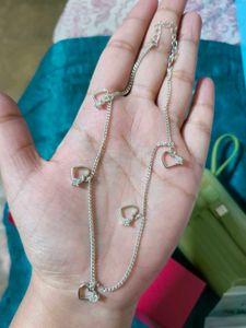 GIVA Heart Charm Anklet