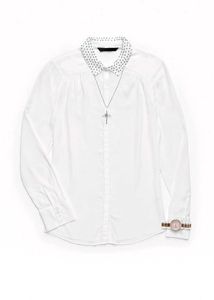 ZARA DIAMOND COLLAR SHIRT/TOP