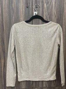 Beige Long Sleeve Top