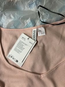 H&amp;M baby pink sweetheart top💗