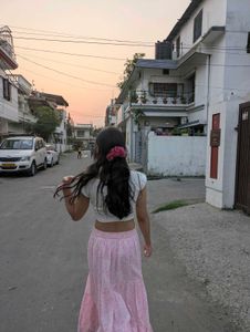 Pink Floral Print Dress