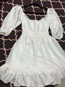 Street Style Store Trending White Dress Tie Up