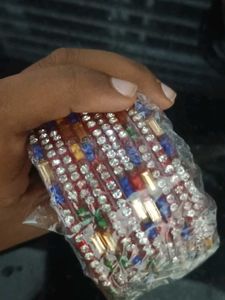 Colorful Crystal Bangle Set