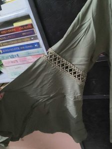 Olive Green Oversized Tunic Top - XXL