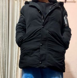 Stylish Black Hooded Jacket