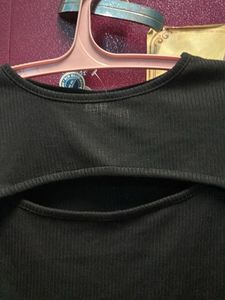 Ribbed Cutout Top