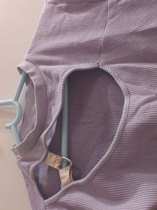 Purple Cutout Top