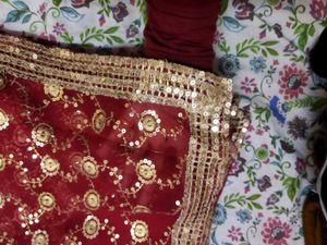 Red Party Wear Saree