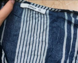 Striped Crop Top with Bell Sleeves