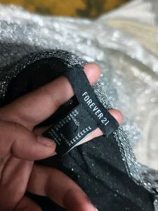 I. Gray Spaghetti Strap Crop Top