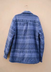 Aztec Print Zip-Up Fleece Jacket