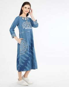 Denim Dress For Women Midi Length