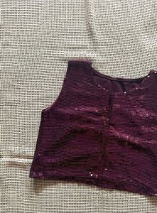 Sequinned Blouse/ Crop Top