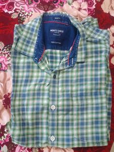 Monte Carlo Green Plaid Shirt - Slim Fit