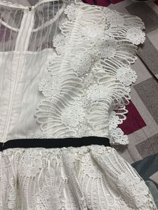 White Lace Mini Dress