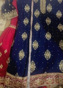 Sharara Set Blue Pink Combination