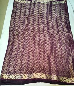 Elegant Purple Banarasi Saree 💗