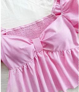 Pink Puff Sleeve Top