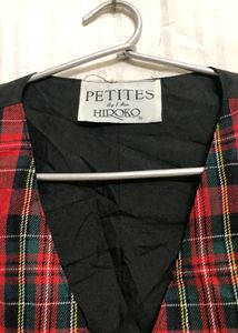 Petites Red Printed Waistcoat