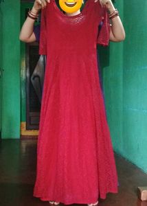 Red Fit and Flare Maxi Dress