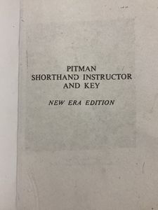 Pitman Shorthand Instructor And Key
