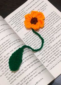 Crochet sunflower bookmark 🔖