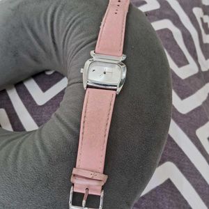 Fastrack Pink Leather Watch