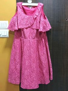 Softcore Girly Pink Lace Short Dress