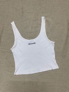 White Ribbed Tank Top