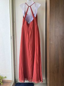 Elegant  Rust Maxi Azazie Dress(A8)