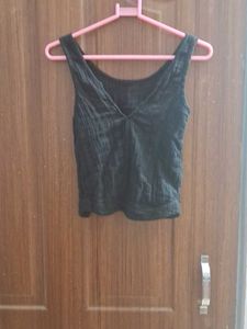 Black Unique Cut Out Top
