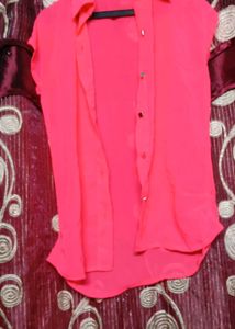 Hot Pink Button-Down Top🔥