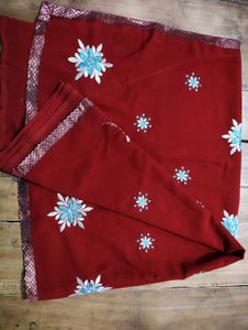 Elegant Maroon Saree