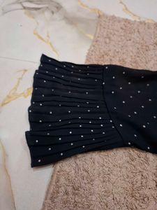 Polka Dot Black Top