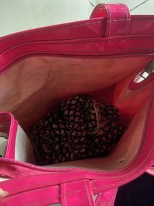 pink hand bag
