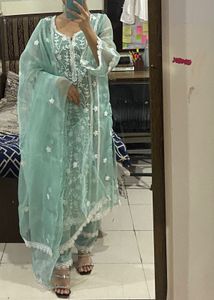 Lace Green  Kurti Set