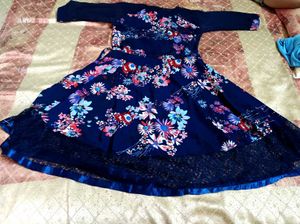 Floral Navy Fit & Flare Dress