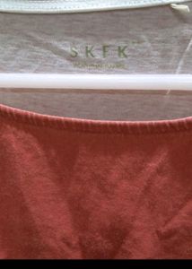 Light Peach 3 Qtr Pant N Tr Shirt