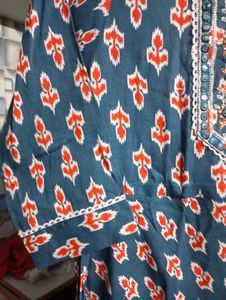 anarkali Embroidered Teal Kurta