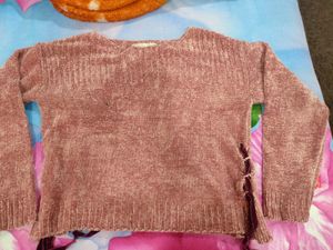 Side ribbon stylish pullover 🩷