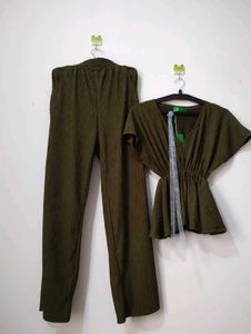 Bangkok Imported Co-ord Set In Olive
